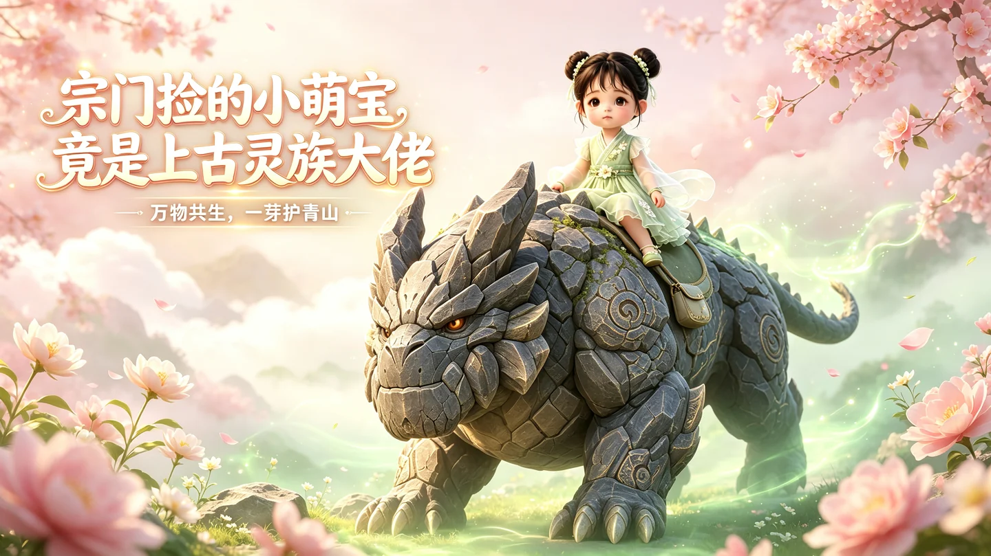 Lingya and an Eastern fantasy setting in the published animated series poster