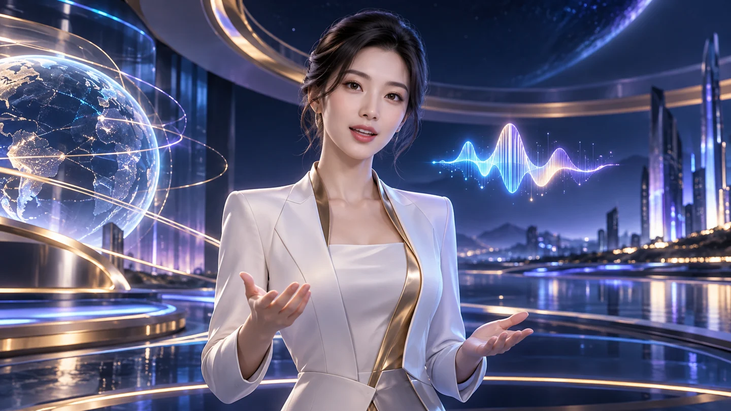 Digital presenter concept in a virtual studio